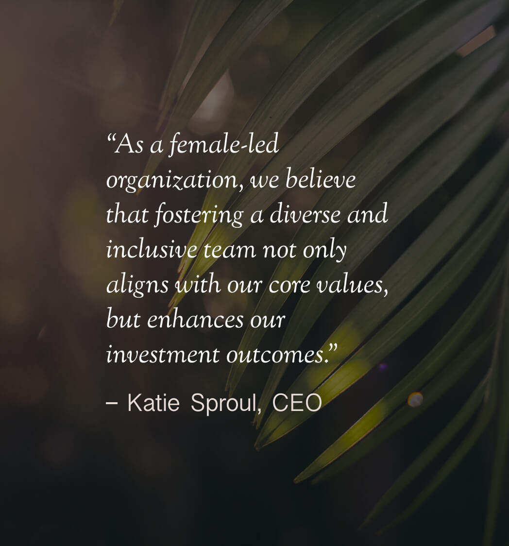 quote from Katie Sproul, CEO